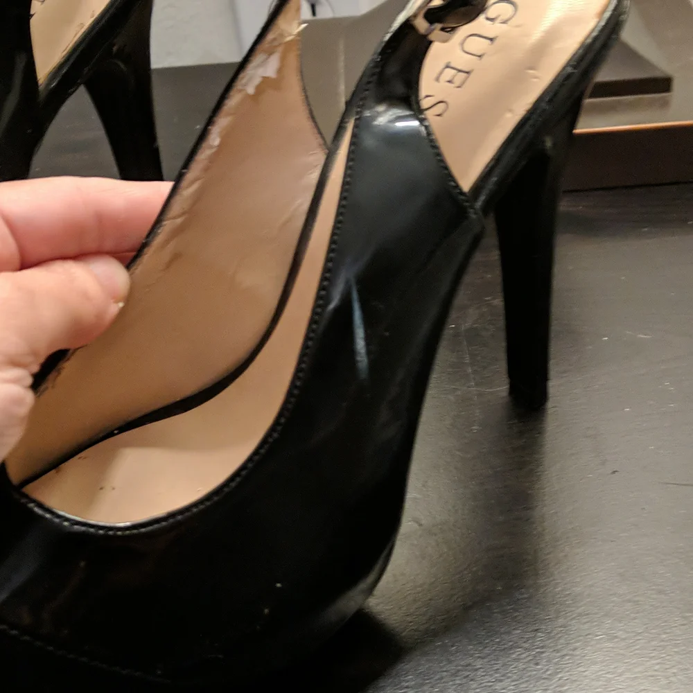 Guess black heels size 8 1/2 - Picture 3 of 5